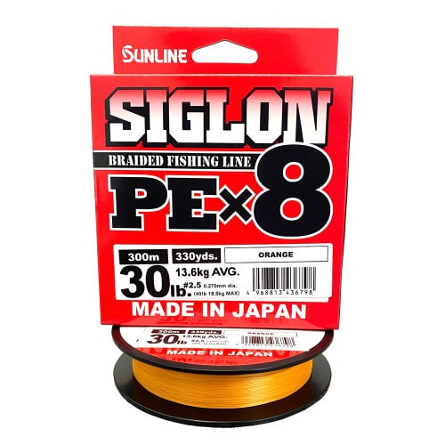 MULTIFILAMENTO SUNLINE SIGLON PE X8 300M ORANGE1