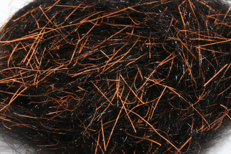 SPAWN UV SIMI SEAL DUBBING BLACK / UV ORANGE2