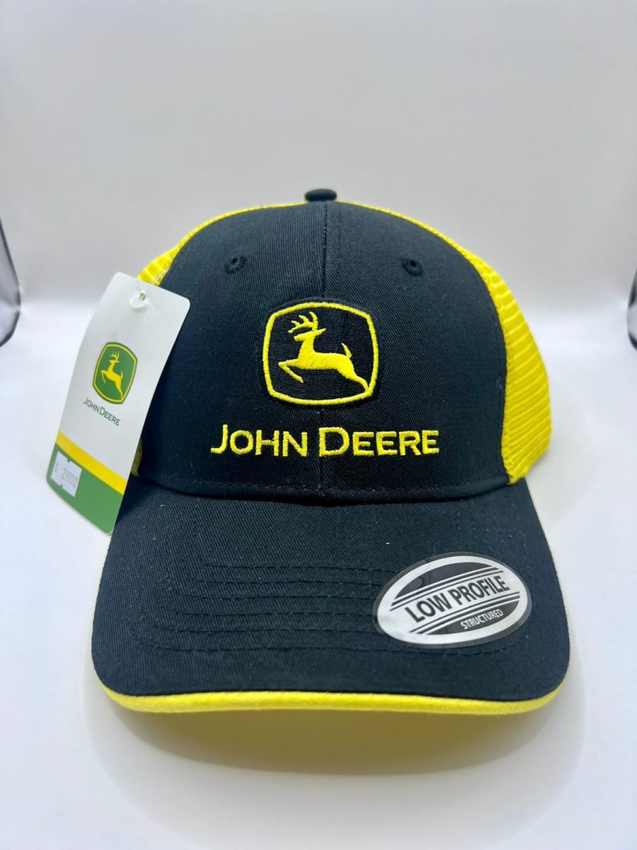 GORRO JOHN DEERE NEGRO CON MALLA AMARILLA2