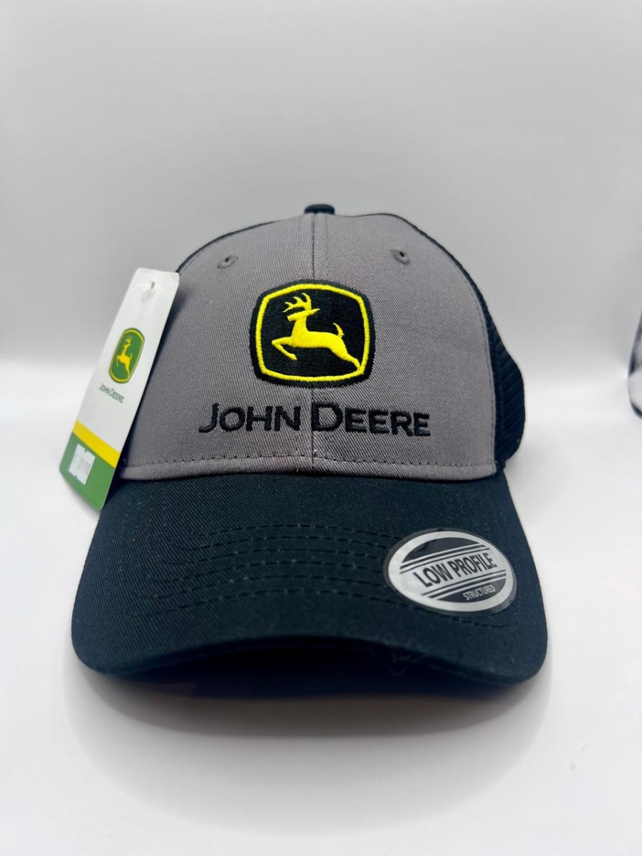 GORRO JOHN DEERE GRAY/BLACK CON MALLA1