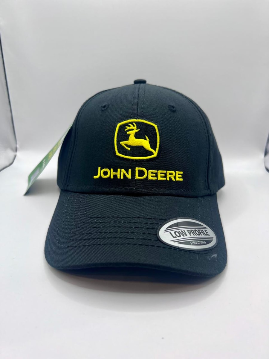 GORRO JOHN DEERE NEGRO LOGO AMARILLO1