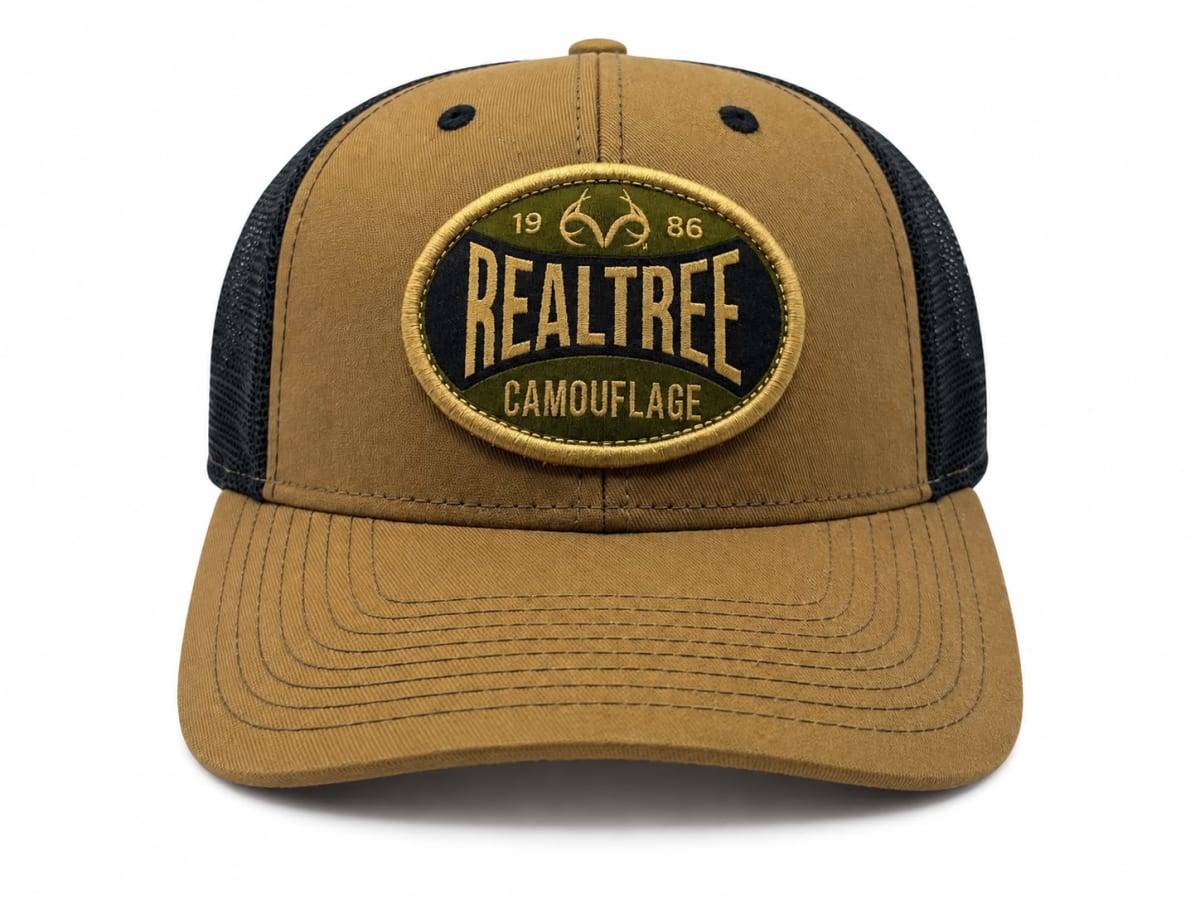 GORRO TRUCKER REALTREE PARCHE OVALADO CAFÉ/NEGRO1