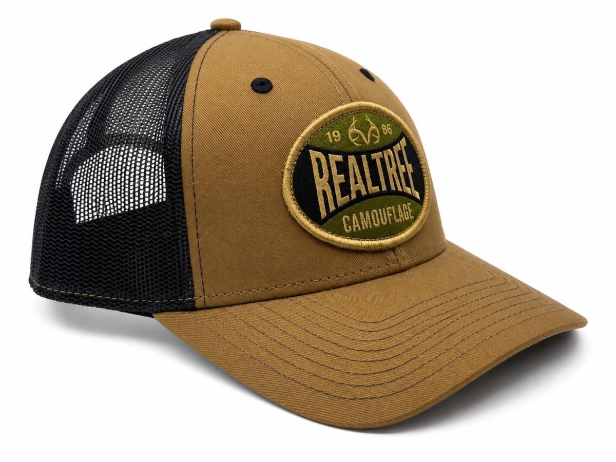 GORRO TRUCKER REALTREE PARCHE OVALADO CAFÉ/NEGRO2