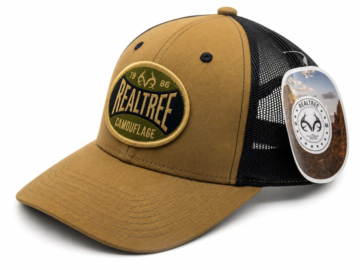 GORRO TRUCKER REALTREE PARCHE OVALADO CAFÉ/NEGRO3