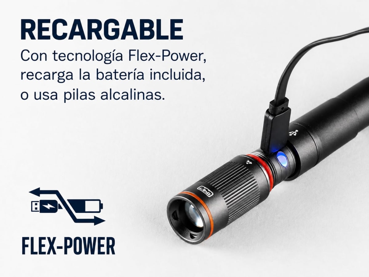 LINTERNA DE MANO NEBO COLUMBO  250 RC/FLEX6