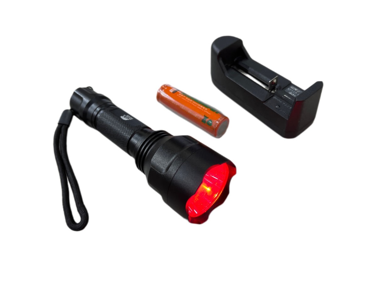 LINTERNA TACTICA RECARGABLE 3W LED ROJO BLACK BEAR2