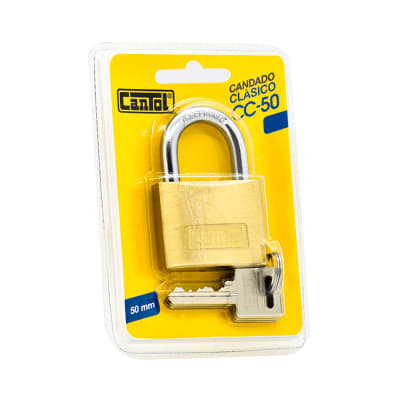 Candado clasico 50mm blister Cantol1