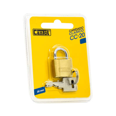 Candado clasico 20mm blister Cantol1