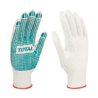 Guantes de algodón con puntos PVC en palma TOTAL1