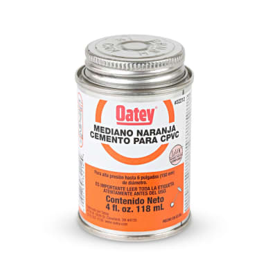 Pegamento transparente 4 Oz  118 ml cpvc naranja Oatey1