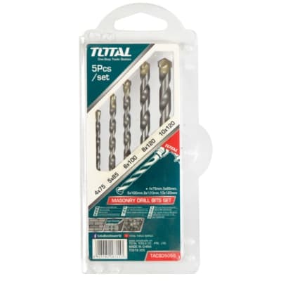 Set de brocas para concreto 5 pzas Total1