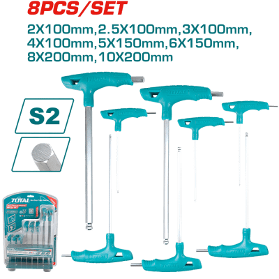 Set de llaves hexagonales mango 