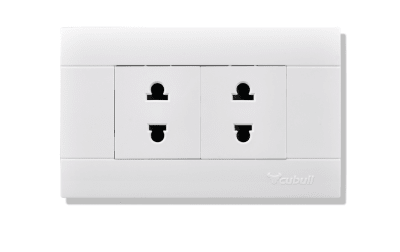 Toma corriente doble blanco CUBULL1