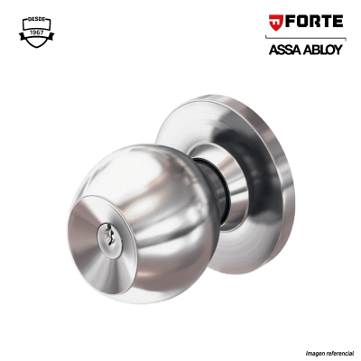 Cerradura tipo bola dormitorio acero inoxidable FORTE2