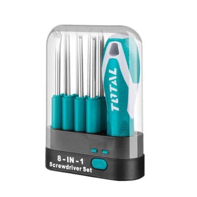 Set de destornilladores intercambiable 9 pzas cr-v Total1