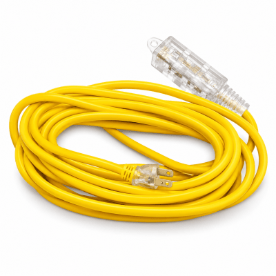 Extensión eléctrica 7.5 mt 3 tomas amarrillo 16 awg Home Light1