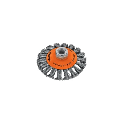 Escobilla carda tipo conico 4'' alambre trenzado1