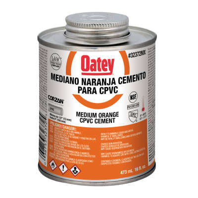 Pegamento transparente 16 Oz 473 ml cpvc naranja Oatey1