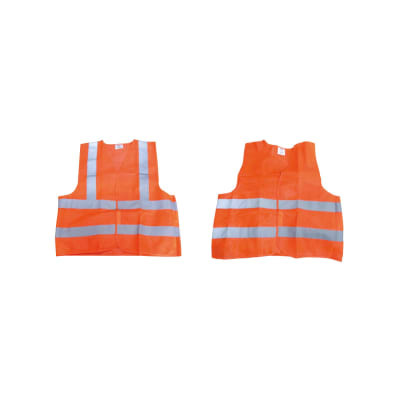 Chaleco de seguridad naranja 2 cintas reflectivas C&A1