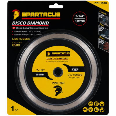 Disco diamantado continuo liso humedo 7'' Spartacus1