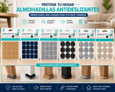 Almohadillas Antideslizantes Protectoras para Muebles y Pisos Comercial1
