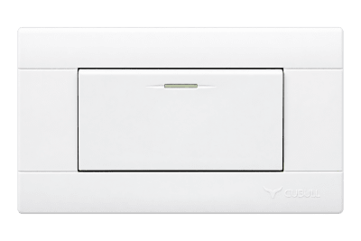 Interruptor de conmutacion simple ancho blanco Cubull A3-0041