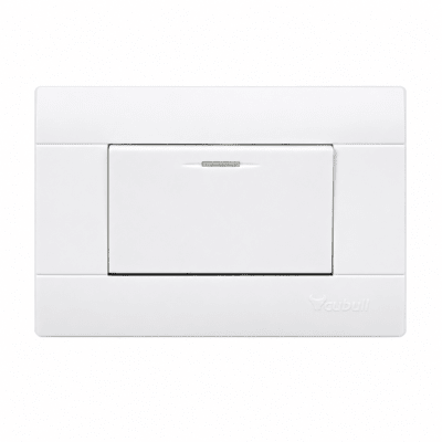 Interruptor simple ancho blanco Cubull A3-0031