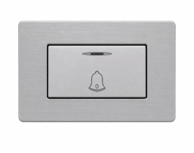 Pulsador de timbre gris Cubull A5-0011