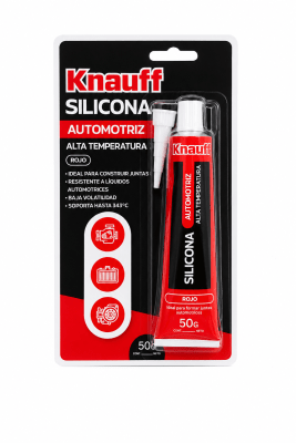 Silicona automotriz alta temperatura c/rojo 50G Knauff1