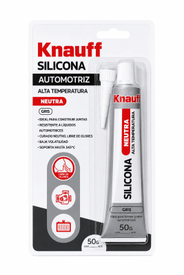 Silicona automotriz alta temperatura c/gris Neutra 50G Knauff1