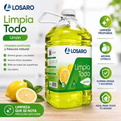 Limpiatodo aromatizante limón galón Losaro1
