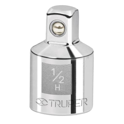 Adaptador para ratchet de encastre 1/2'' a encastre 3/8''. truper5
