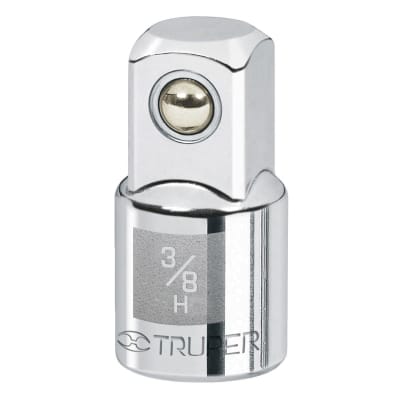 Adaptador para ratchet de encastre 3/8'' a encastre 1/2''. truper1