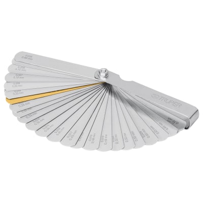 Calibrador de Bujías y válvulas 32 hojas STD mm Truper1