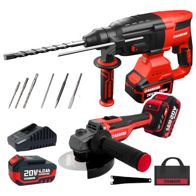 Combo Rotomartillo + amoladora inalambrica industrial Rankor1