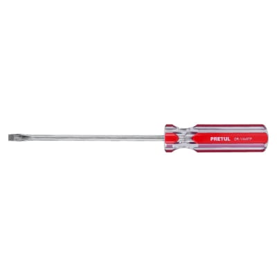 Desarmador plano 1/4 x 6'' mango de pvc. pretul1