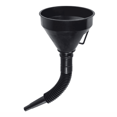 Embudo plástico 500 ml con filtro cuello flexible Truper1