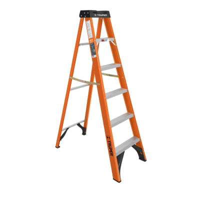 Escalera fibra de vidrio tipo tijera 5 peldaños truper1