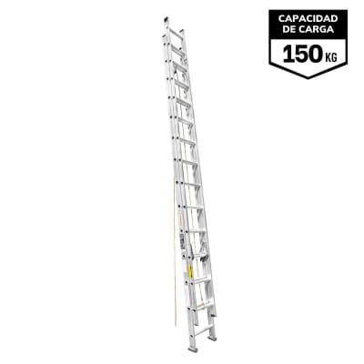 Escalera Telescópica 28 peldaños Soporta 150 Kg Truper1
