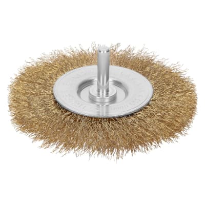 Escobilla circular 4'' alambre grueso para taladro. truper1