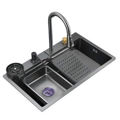 Lavadero de Cocina Multifuncional Premium Cromado Alfa1