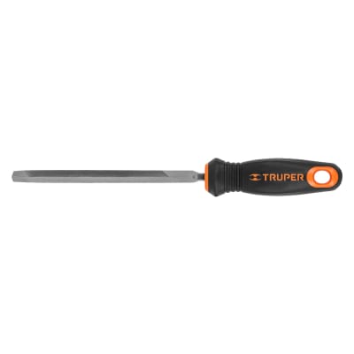 Lima triángulo pesado 6'' con mango doble inyección. truper1