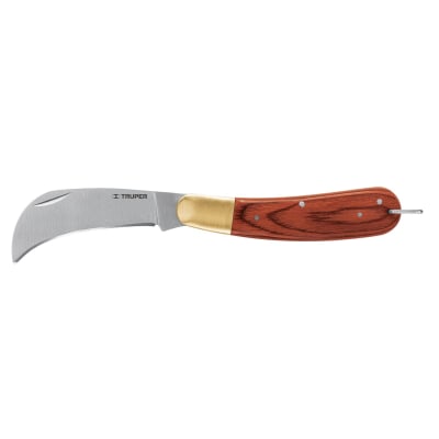 Cuchillo abatible universal 8´´ mango madera, Truper1