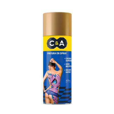Pintura spray metálico premium oro C&A1