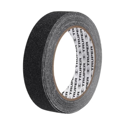 Rollo de 5 m de cinta antiderrapante negra 25 mm con abrasivo Truper1