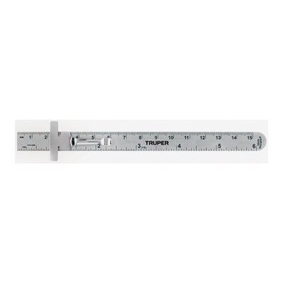 Regla 15 cm de acero inoxidable de bolsillo, Truper1