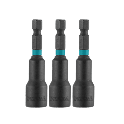 Set dados magnéticos 1/4'' hex 10mm X65mm 3pzs industrial Total2