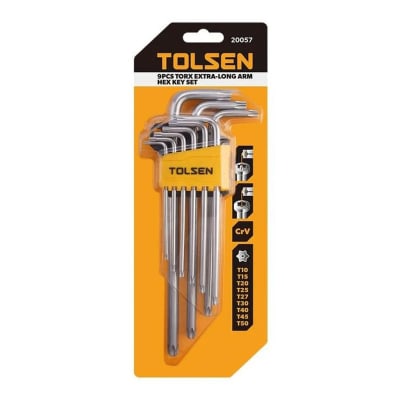Set 9 llaves largas torx t10-t50 Tolsen1