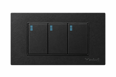 Interruptor triple negro Cubull L2-0091