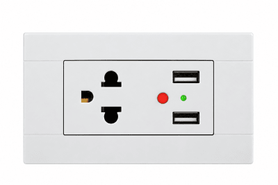 Tomacorriente + 2 usb blanco x 3 unidades Cubull A3-03231